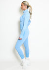 Activewear Baby Blue Side View  Gym Set | Uniquely Sophia's