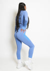 Activewear Gym Set Denim Blue Side View | Uniquely Sophia's