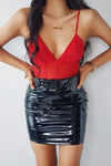 Red Panel Bodysuit | Uniquely Sophia's